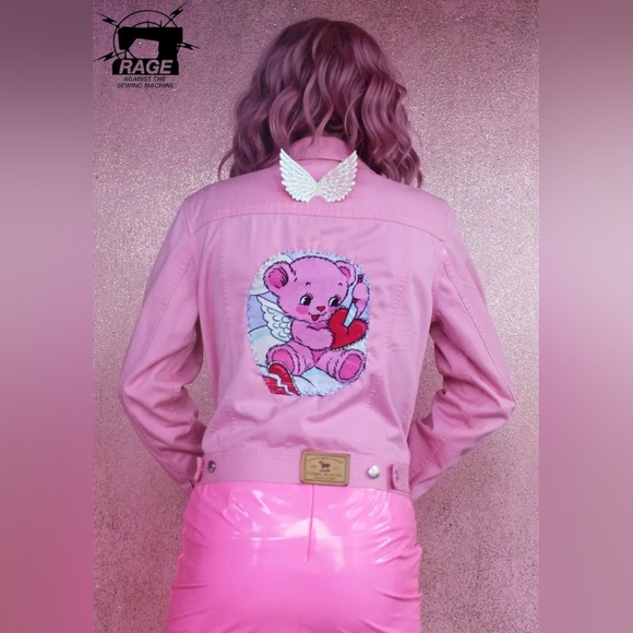 Barbie Goth- Sugar Killz- custom creepy cute pink RAGE Jacket PRICE FIRM - Picture 6 of 6